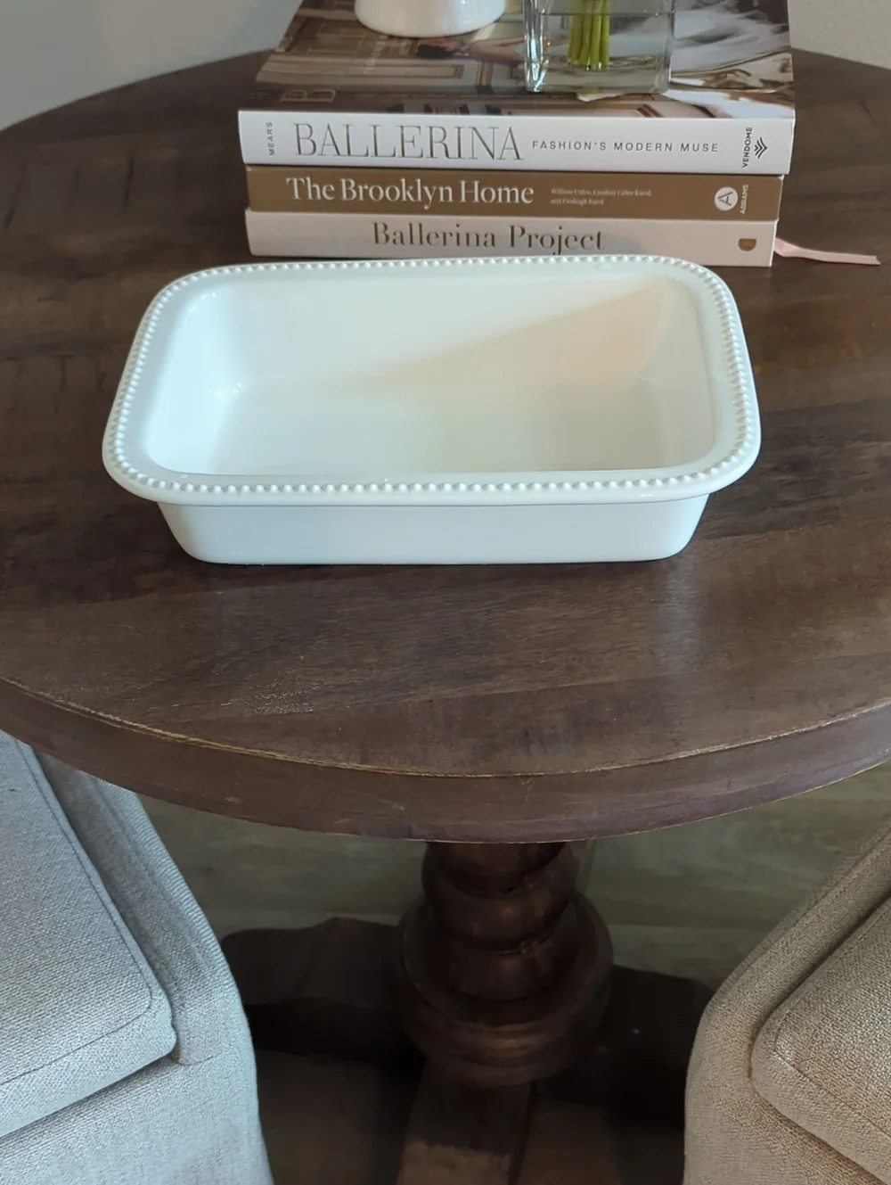 Williams Sonoma White Ceramic Serving Tray